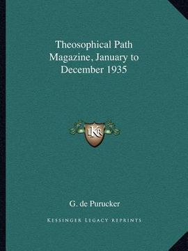 portada theosophical path magazine, january to december 1935 (en Inglés)