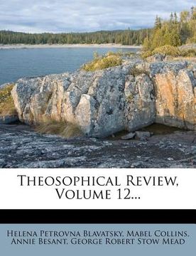 portada theosophical review, volume 12...