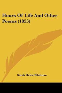 portada hours of life and other poems (1853) (in English)