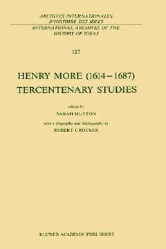 portada henry more (1614 1687) tercentenary studies: with a biography and bibliography by robert crocker