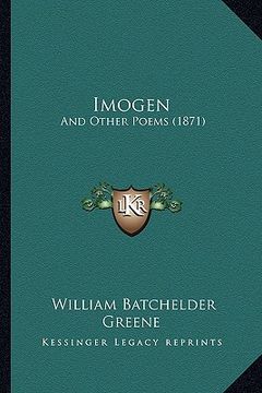 portada imogen: and other poems (1871) (en Inglés)