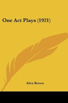 portada one act plays (1921) (in English)