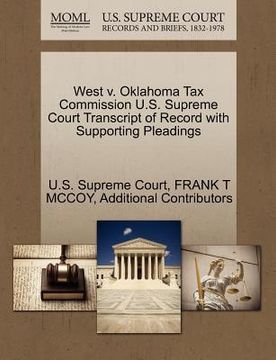portada west v. oklahoma tax commission u.s. supreme court transcript of record with supporting pleadings (in English)