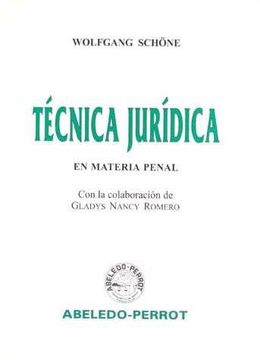 portada Tecnica Juridica en Materia Penal
