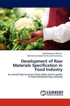 portada development of raw materials specification in food industry (en Inglés)