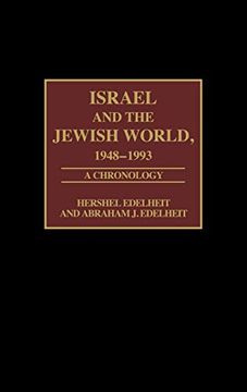 portada Israel and the Jewish World, 1948-1993: A Chronology (Bibliographies and Indexes in World History) (en Inglés)