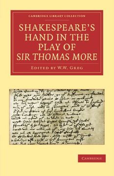 portada Shakespeare's Hand in the Play of sir Thomas More Paperback (Cambridge Library Collection - Literary Studies) (en Inglés)