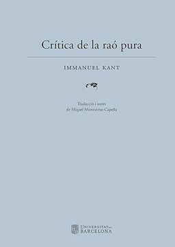 portada Critica de la rao Pura (in Catalá)