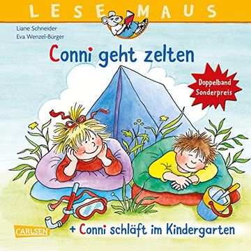 portada Lesemaus 205: "Conni Geht Zelten" + "Conni Schläft im Kindergarten" Conni Doppelband: Sonderpreis? 5,00 (Statt? 7,98) (205) (in German)
