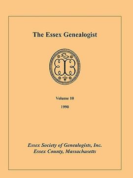 portada the essex genealogist, volume 10, 1990 (en Inglés)