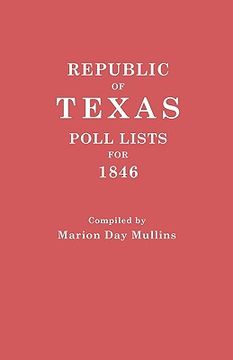 portada republic of texas: poll lists for 1846 (en Inglés)