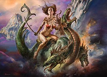 portada Boris Vallejo Fearless Rider 1,000-Piece Puzzle: For Adults Fantasy Dragon Gift Jigsaw 26 3 (in English)