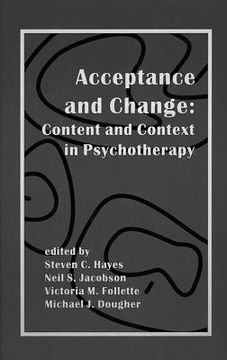 portada acceptance and change: content and context in psychotherapy (in English)