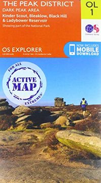 portada Os Explorer map Active ol1 the Peak District: Dark Peak Area (os Explorer Active) 