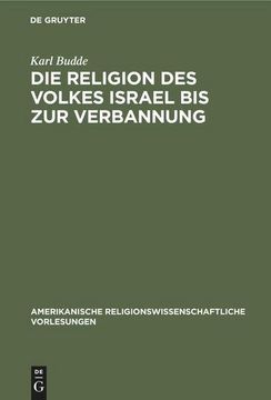 portada Die Religion des Volkes Israel bis zur Verbannung (in German)