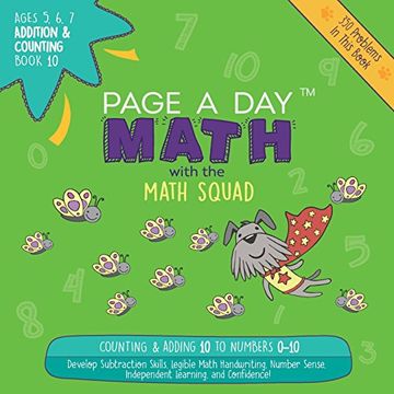 portada Page a day Math Addition & Counting Book 10: Adding 10 to the Numbers 0-10 