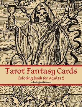 portada Tarot Fantasy Cards Coloring Book for Adults 2 (en Inglés)