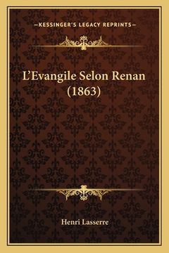 portada L'Evangile Selon Renan (1863) (en Francés)