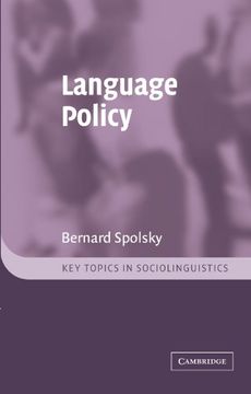 portada Language Policy (Key Topics in Sociolinguistics) (en Inglés)