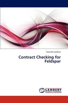 portada contract checking for feldspar (en Inglés)