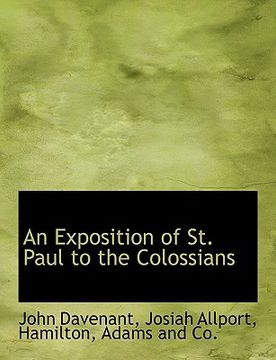 portada an exposition of st. paul to the colossians (en Inglés)