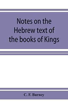 portada Notes on the Hebrew Text of the Books of Kings (en Inglés)