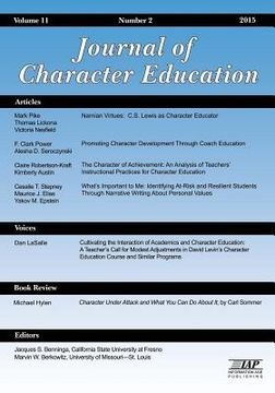 portada Journal of Character Education Volume 11 Number 2 2015 (en Inglés)