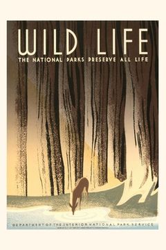 portada Vintage Journal National Parks Travel Poster, Wild Life (en Inglés)