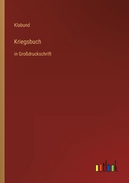 portada Kriegsbuch: in Großdruckschrift (en Alemán)