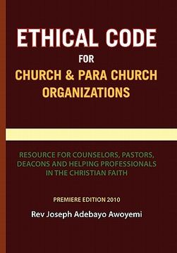 portada ethical code for church and para church organizations