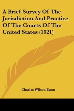 portada a brief survey of the jurisdiction and practice of the courts of the united states (1921) (in English)