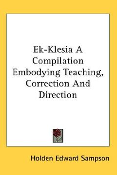 portada ek-klesia a compilation embodying teaching, correction and direction