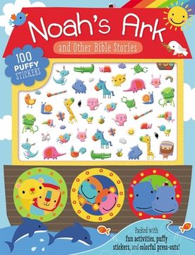 portada Noah's Ark and Other Bible Stories: 100 Puffy Stickers (en Inglés)