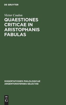 portada Quaestiones Criticae in Aristophanis Fabulas (en Latin)