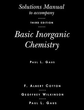portada Basic Inorganic Chemistry Solutions Manual 3Ed. (in English)