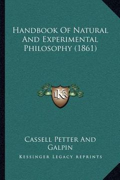 portada handbook of natural and experimental philosophy (1861) (en Inglés)
