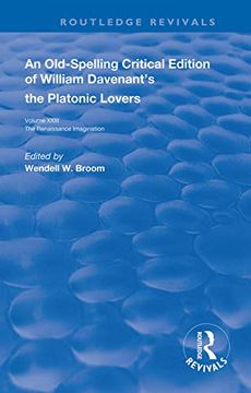 portada An William Davenant’S the Platonic Lovers (Routledge Revivals) 