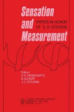 portada Sensation and Measurement: Papers in Honor of S. S. Stevens (en Inglés)