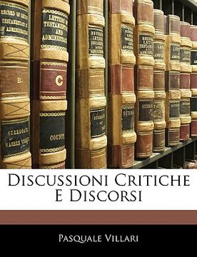 portada Discussioni Critiche E Discorsi (in Italian)