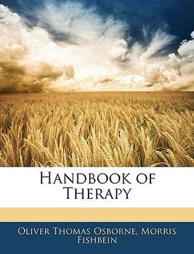 portada handbook of therapy (en Inglés)