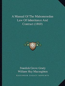 portada a manual of the mahommedan law of inheritance and contract (1869) (en Inglés)