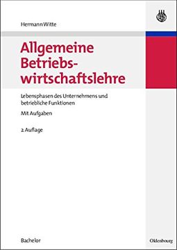 portada Allgemeine Betriebswirtschaftslehre (Wiso-Lehr- Und Handbucher)
