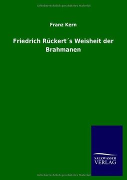 portada Friedrich Ruckerts Weisheit Der Brahmanen
