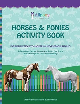 portada Horses & Ponies Activity Book: Introduction to Horses & Horseback Riding (en Inglés)