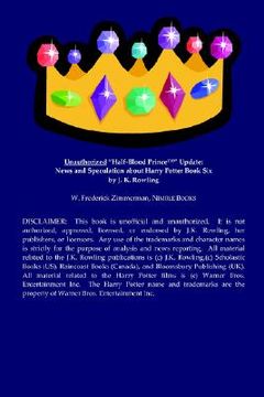 portada unauthorized "half-blood prince" update: news and speculation about harry potter book six by j. k. rowling (in English)