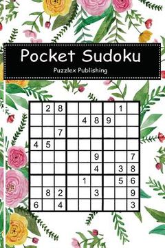 portada Pocket Sudoku: Easy Sudoku Puzzle Game For Beginers With Alice Seamless Patern Watercolor Cover (in English)