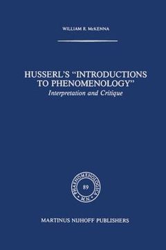 portada Husserl's "Introductions to Phenomenology": Interpretation and Critique (en Inglés)