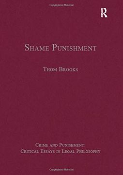 portada Shame Punishment (Crime and Punishment: Critical Essays in Legal Philosophy) (en Inglés)
