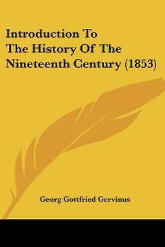 portada introduction to the history of the nineteenth century (1853) (en Inglés)