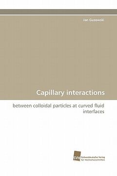 portada capillary interactions (en Inglés)